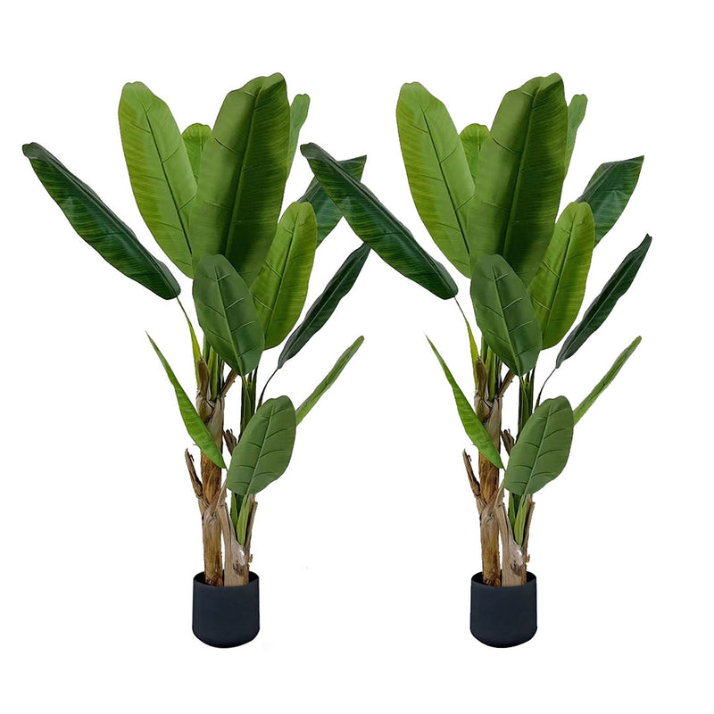 2X 220cm Artificial Banana Plant Bird Of Paradise Tree 3 Branches Green
