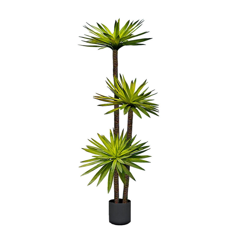 180cm Yucca Artificial Tree Indoor 3 Branch Polyurethane Polyethylene Green