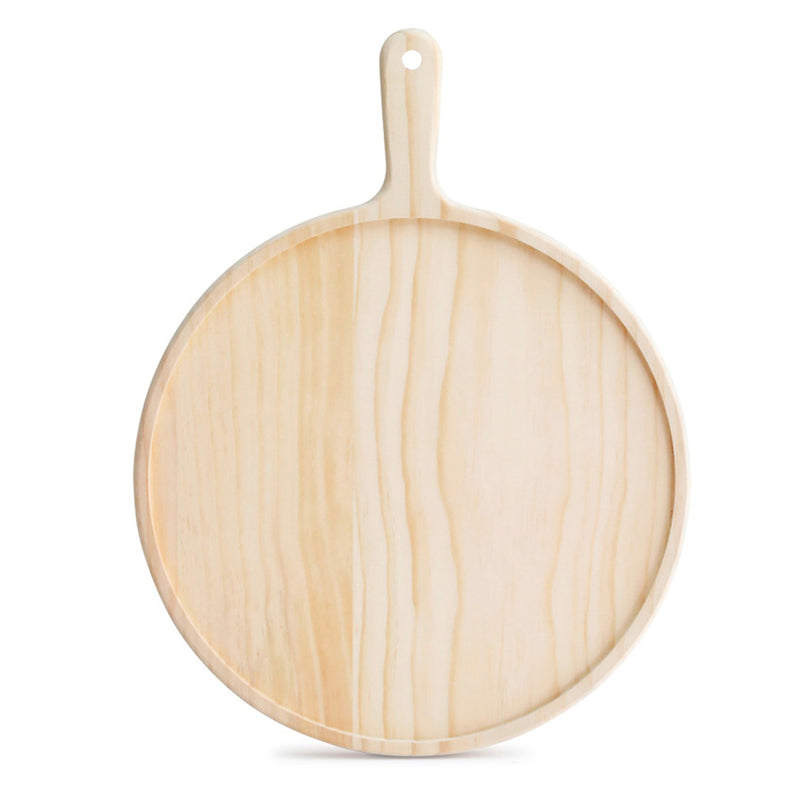 10 Inch Round Wooden Serving Tray Pine Charcuterie Board Home Decor