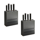 2X Aluminum Wall Mounted Kitchen Knife Storage Rack Space Saving Organizer Black