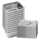 12X Stainless Steel Gastronorm Pan Full Size 15cm Deep Tray With Lid