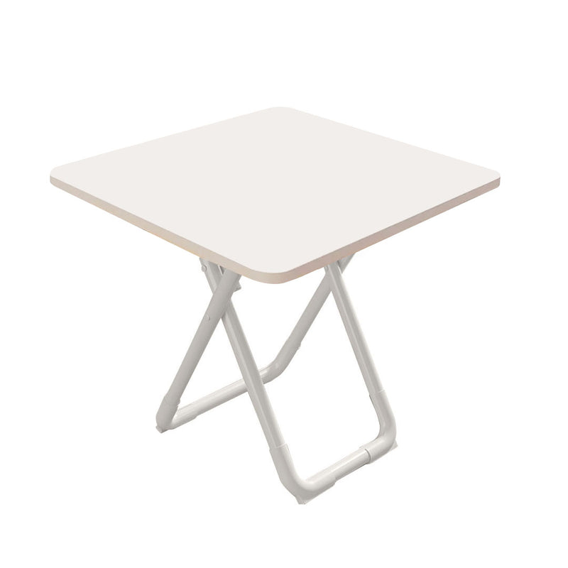 80x80x72cm All White Square Wood Table Modern Minimalist Design