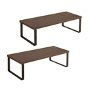 2X Black Monitor Stand 40cm Desktop Organizer Ergonomic Height Boost