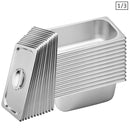 12X Stainless Steel Gastronorm Pan Full Size 1/3 10cm Deep with Lid