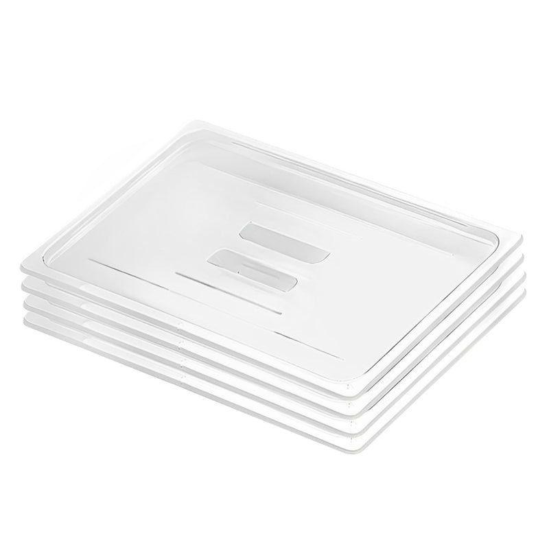 Clear Polycarbonate Gastronorm Lid 53x32.5cm Food Tray Cover Set Of 4