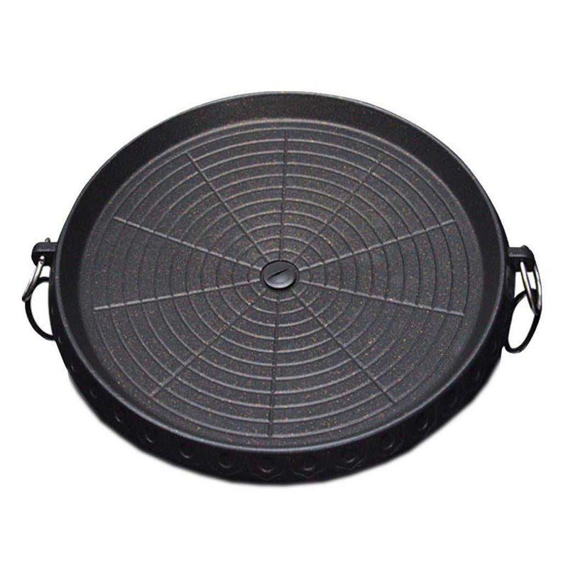Portable Stone BBQ Grill Plate Non Stick Korean Gas Stove Round Smokeless Cook