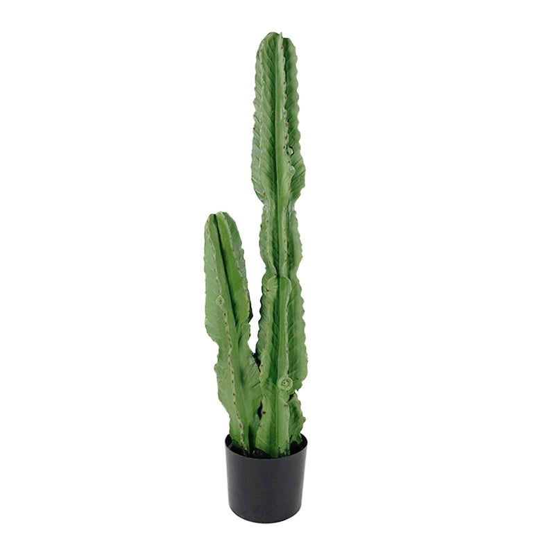 Artificial Potted Cactus Tree Polyurethane 95cm Green Indoor Realistic 2 Heads