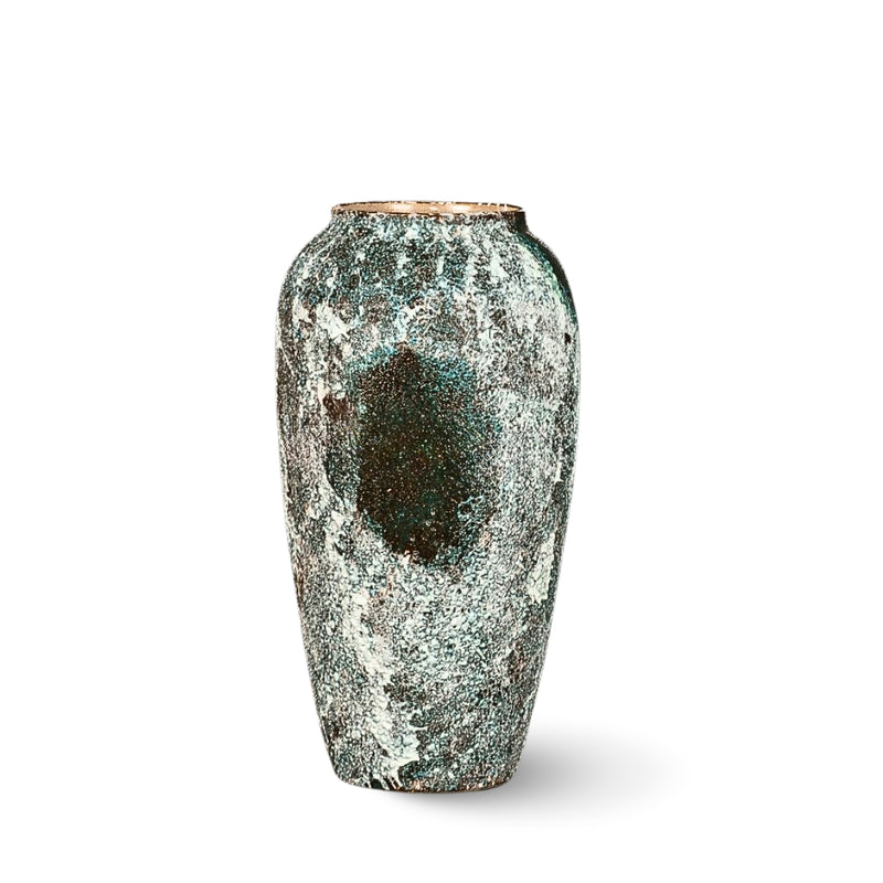Large Ceramic Flower Vase 35x17cm Green Handcrafted Elegant Home Decor