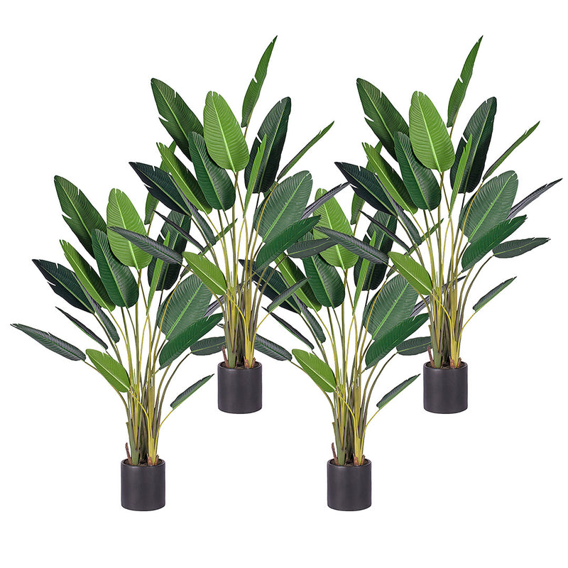 4X 245cm Artificial Birds of Paradise Tree Indoor Plant with Black Pot Decor