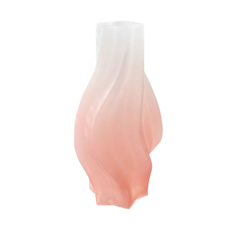 32cm Pink Hand Blown Glass Vase Tall Slender Vintage Centerpiece