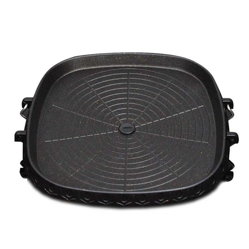 Portable Korean BBQ Stone Grill Plate Non Stick 320mm Smokeless Outdoor Cooking
