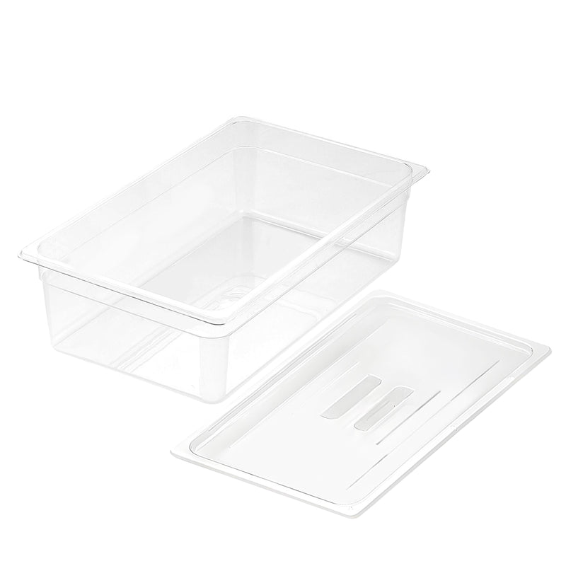 150mm Polycarbonate Transparent Gastronorm Pan 1/1 53x32.5x15cm With Lid