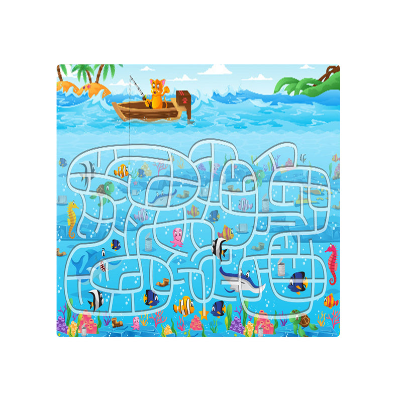 Kids Street Map Play Mat Polyester Rug 120x180cm Multicolor Educational