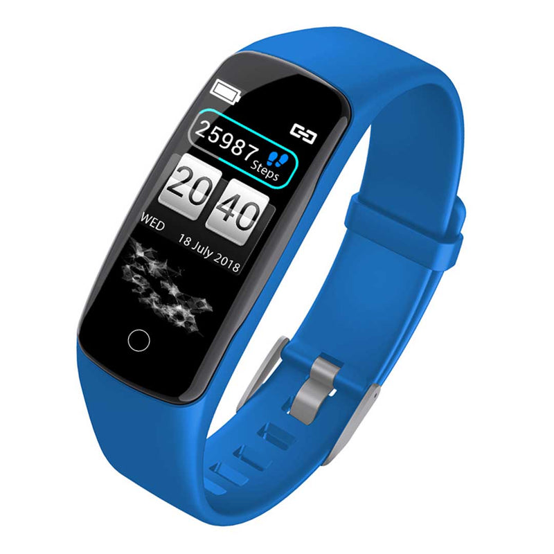 Fitness Smart Watch V8 Touch Screen Heart Rate Bp Monitor Ip67 Blue Tpu Band