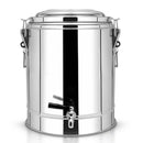 12L Stainless Steel Insulated Stock Pot Beverage Dispenser With Tap Handles