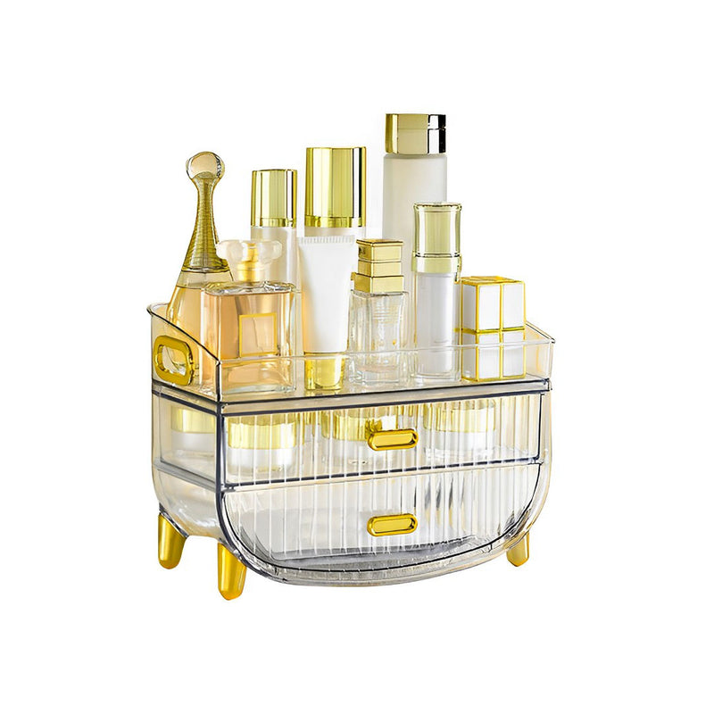 3 Tier Transparent Makeup Skincare Jewelry Organizer Dustproof Vanity Storage