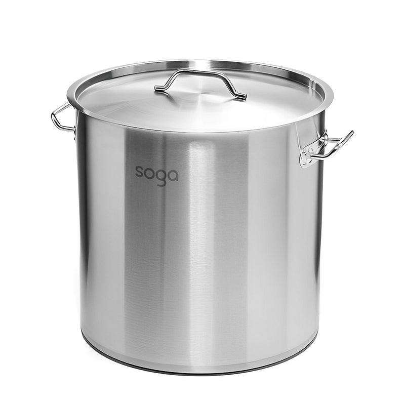 Commercial Stock Pot 143L Stainless Steel 18/10 Heavy Duty Thick Bottom