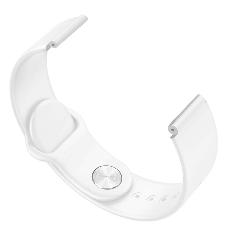 Silicone Sport Watch Replacement Band Compatible B57C White Waterproof Breathable