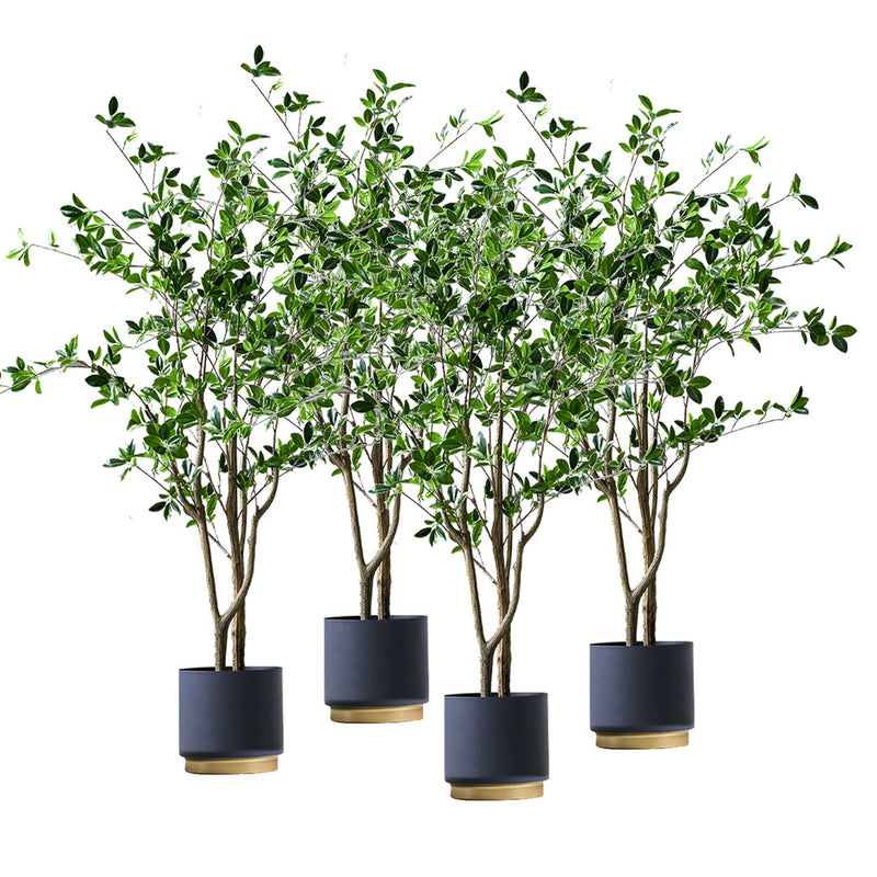 4X 120cm Artificial Potted Watercress Plant Silk Leaves Green Indoor Realistic