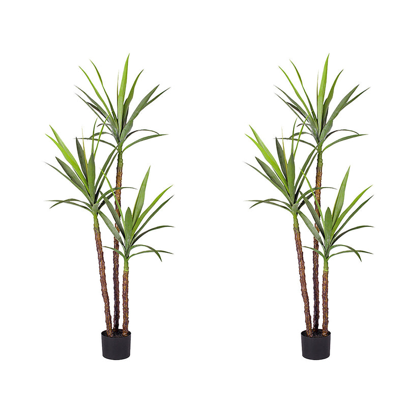 2X 150cm Artificial Yucca Tree Indoor Outdoor Green Decor Natural Trunk Plant
