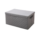 Medium Grey Non-Woven Storage Box 40x30x25cm Quilt Organizer with Lid