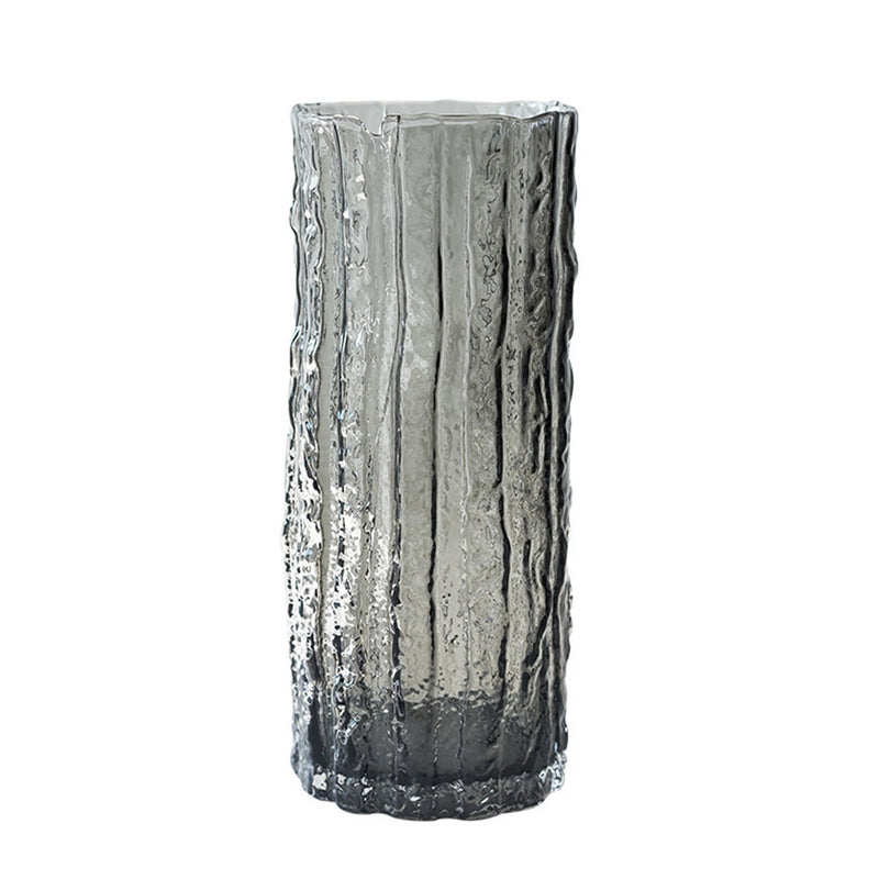 Handcrafted 30.5cm Grey Glass Vase Classic Design Home Decor Elegant Accent