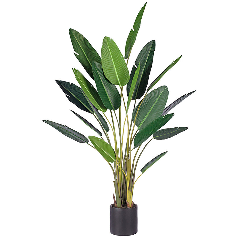 245cm Giant Artificial Birds Of Paradise Tree Green Polyester Leaves Cement Pot