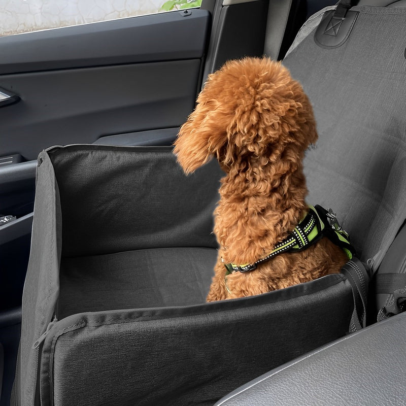 2X Black Oxford Car Pet Sitting Bag Breathable Non-Slip Portable Travel Bed