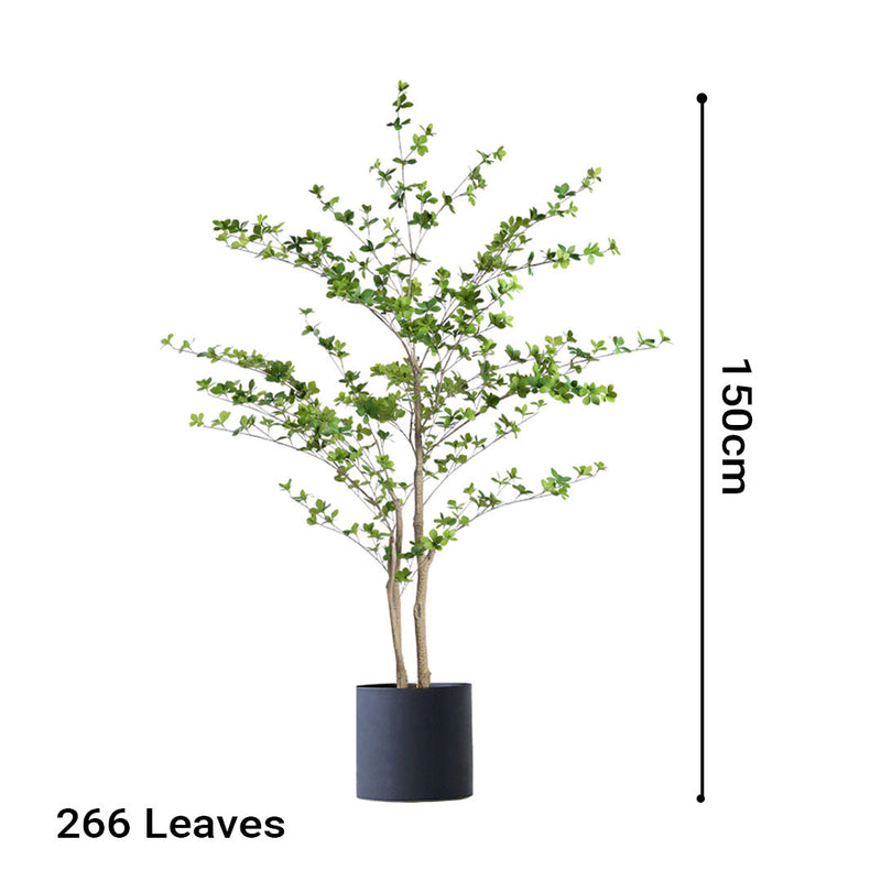2X 150cm Artificial Watercress Tree Potted Silk Leaves Green Indoor Outdoor