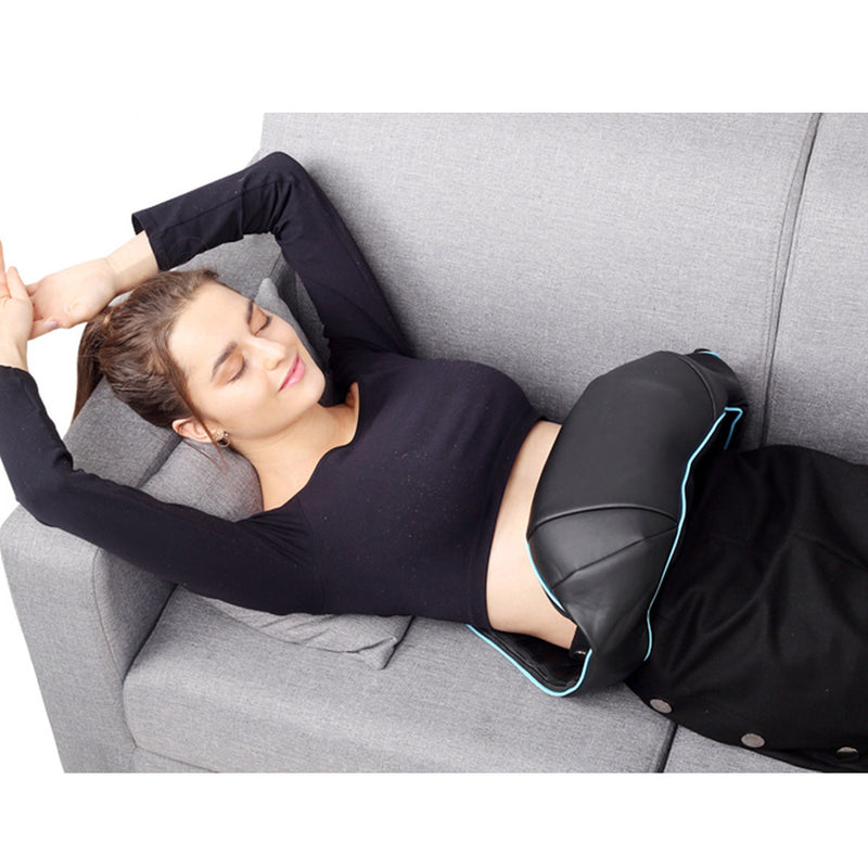 2X Shiatsu Kneading Infrared Neck Back Shoulder Electric Massager Blue White