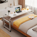 White Cross Bed Movable Desk Adjustable Height 65-95cm Length 140-230cm