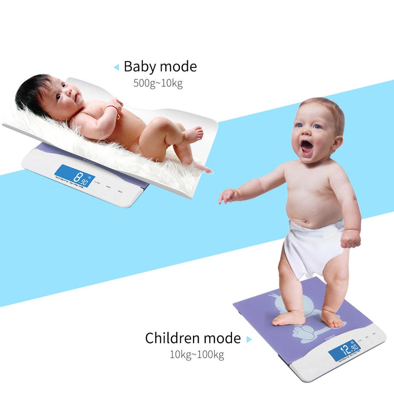 Digital Baby Scale 100kg Abs Platform 4 Inch Lcd Tare Lock Aaa Battery