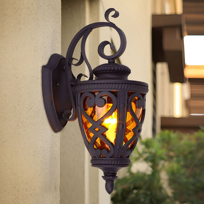 4X Wall Sconce Aluminum Glass 57cm Antique Bronze Outdoor Light Fixture