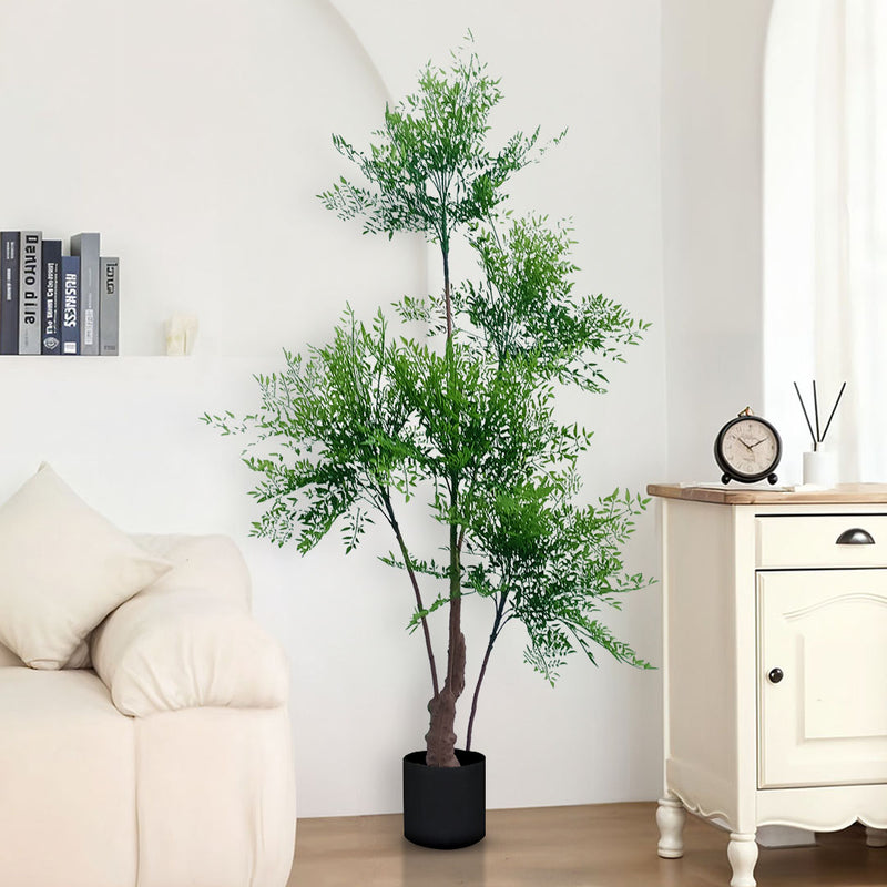 180cm Nandina Heavenly Bamboo Artificial Tree 5 Branches Realistic Green