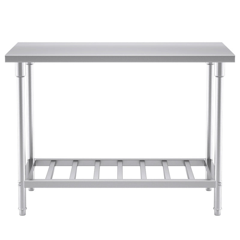 Commercial Kitchen Stainless Steel Work Bench 120x70x85cm Adjustable Shelf