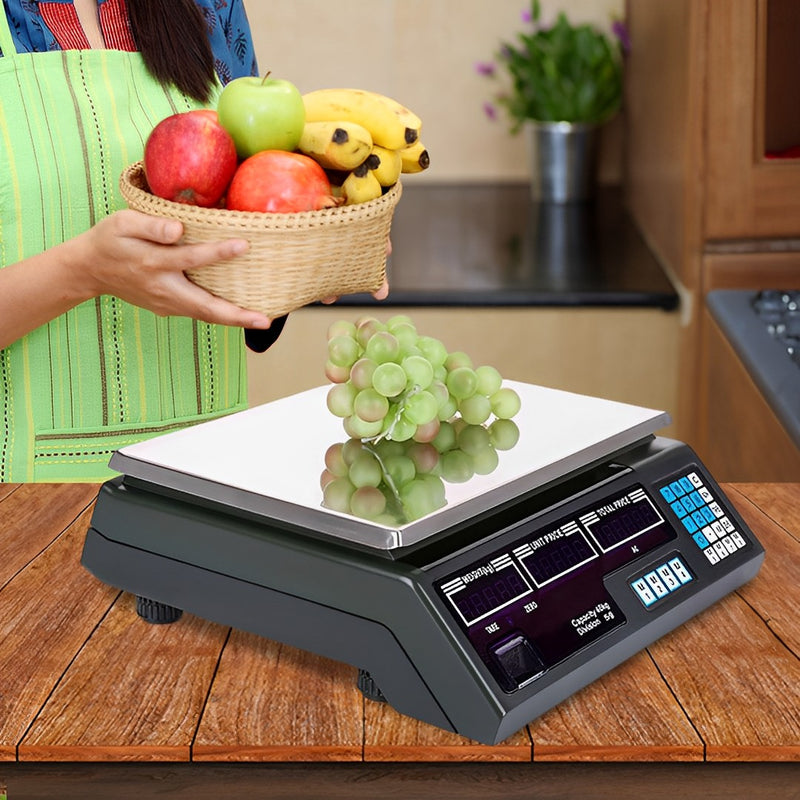 Digital Commercial Kitchen Scale Stainless Steel 40kg/5g Double-Sided Display