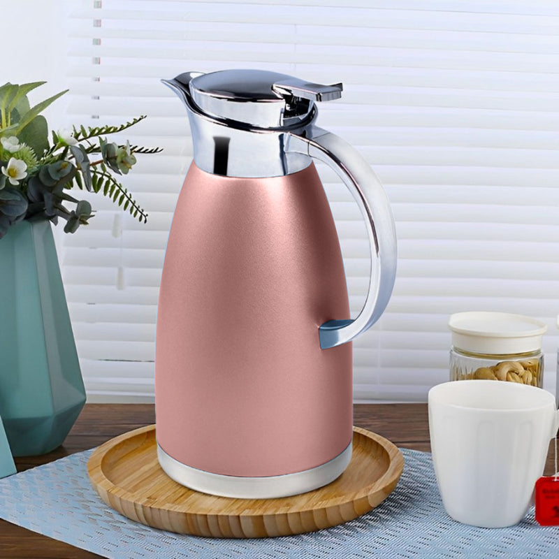 Vacuum Insulated Stainless Steel Flask 2.3L 3 Layer Rose Leak Proof
