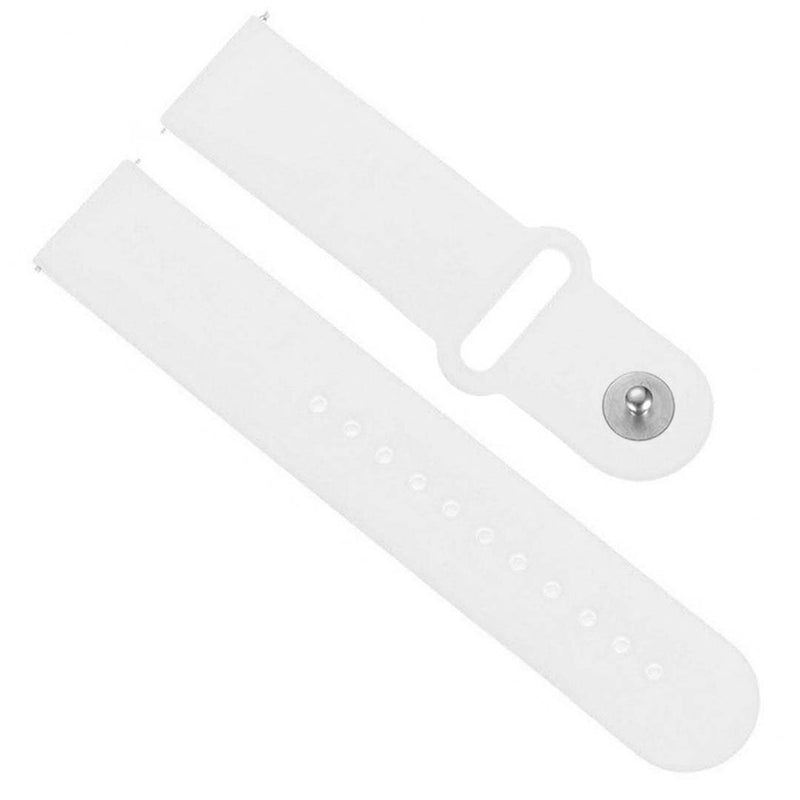 Silicone Sport Watch Replacement Band Compatible B57C White Waterproof Breathable