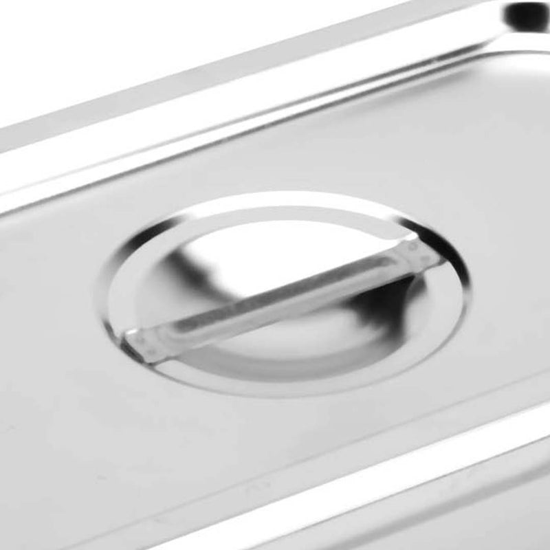 12X Gastronorm Pan Lid Stainless Steel 265x325mm Half Size Center Handle