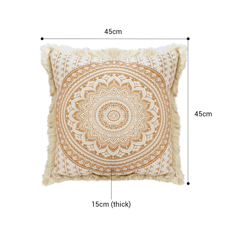 Velvet Plush Throw Pillow 45x45cm Cotton Polyester Multicolor