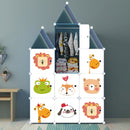10 Cubes DIY Animal Design Modular Foldable White Wardrobe Storage Organizer
