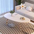 White Nordic Coffee Table 80x40cm Modern Style Durable Wood Legs Living Room