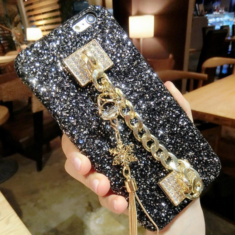 Shockproof Glitter iPhone 7 Plus Case Slim Durable Rigid Plastic Protective Cover