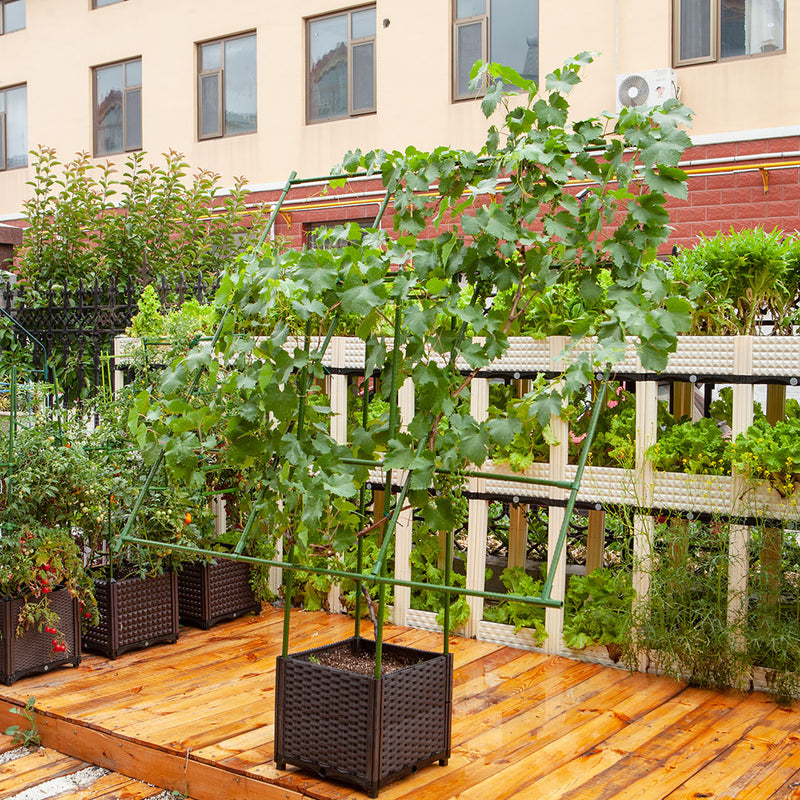 160cm Green Metal Plant Frame Trellis Garden Vine Support Outdoor