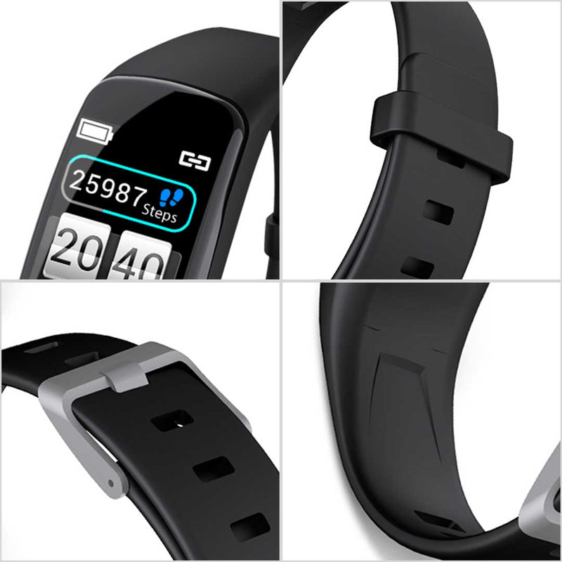 Smart Watch Fitness Tracker Red TPU Touch Screen Heart Rate Sleep Monitor
