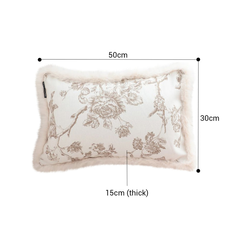 2X Velvet Tassel Throw Pillow 30x50CM Plush Sofa Multicolor