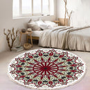 120cm Mandala Tassel Print Polyester Doormat Anti-Slip Rug Home Decor