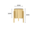 2X Gold Metal Plant Stand With Pot 30CM Indoor Corner Shelving Display Rack
