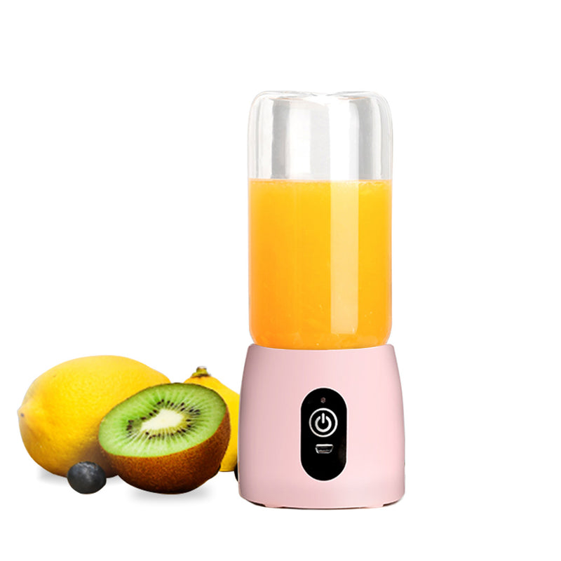 Portable Mini USB Rechargeable Glass Juicer Blender Food Grade Pink 8cmX20cm