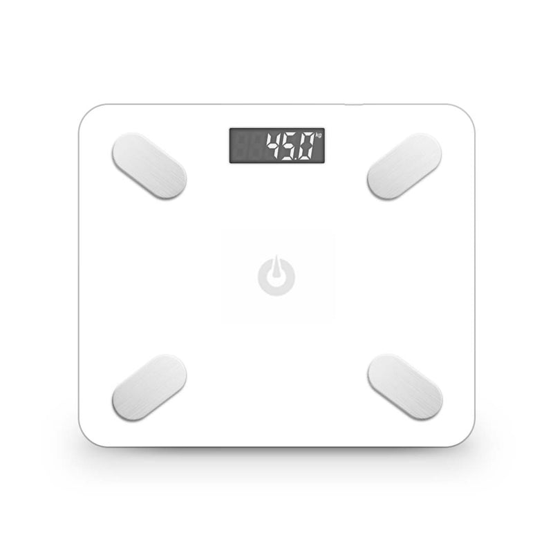 Bluetooth Digital Body Fat Scale 4 Sensors 8 Modes Bmi Weight 180kg White